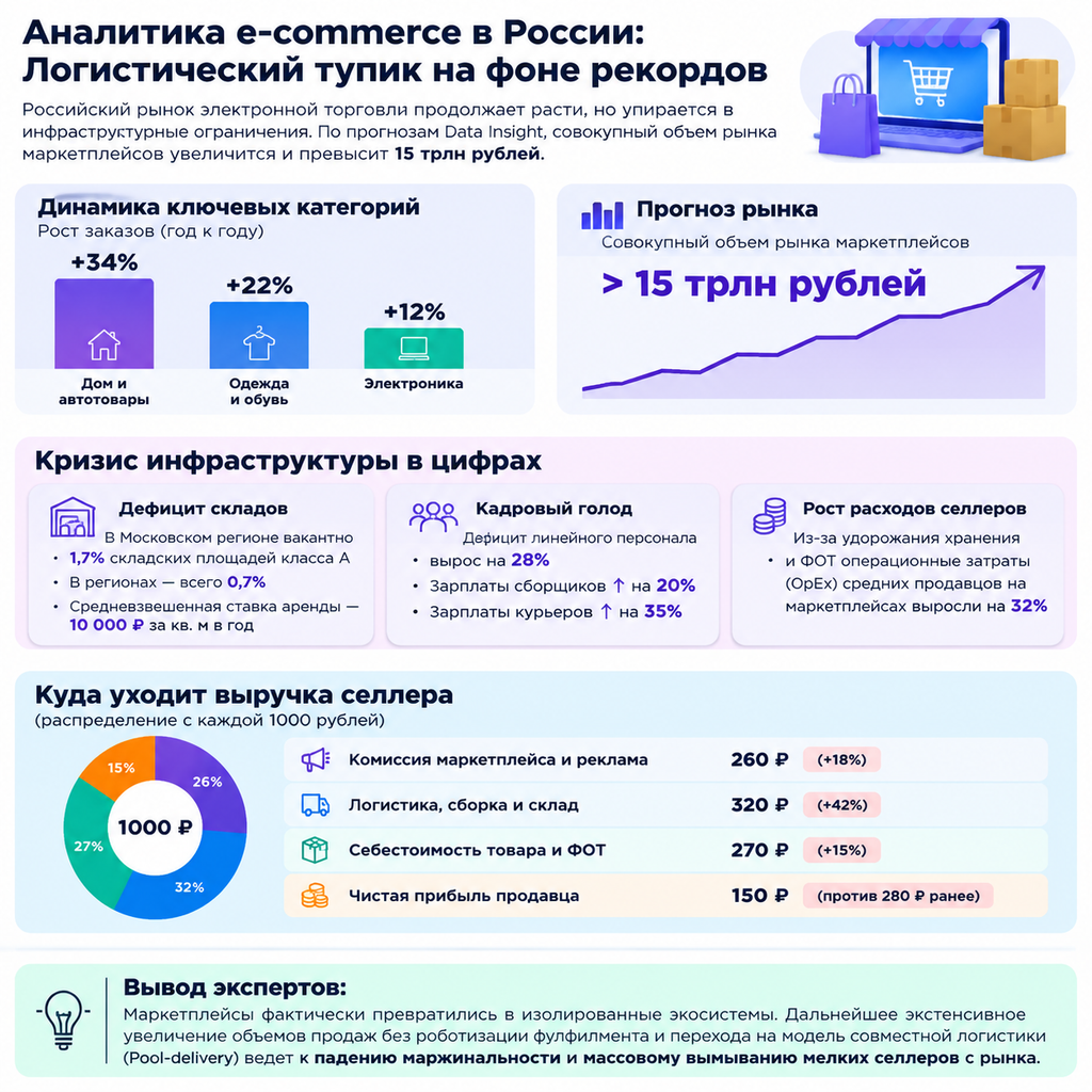 Аналитика e-commerce в России: Логистический тупик на фоне рекордов