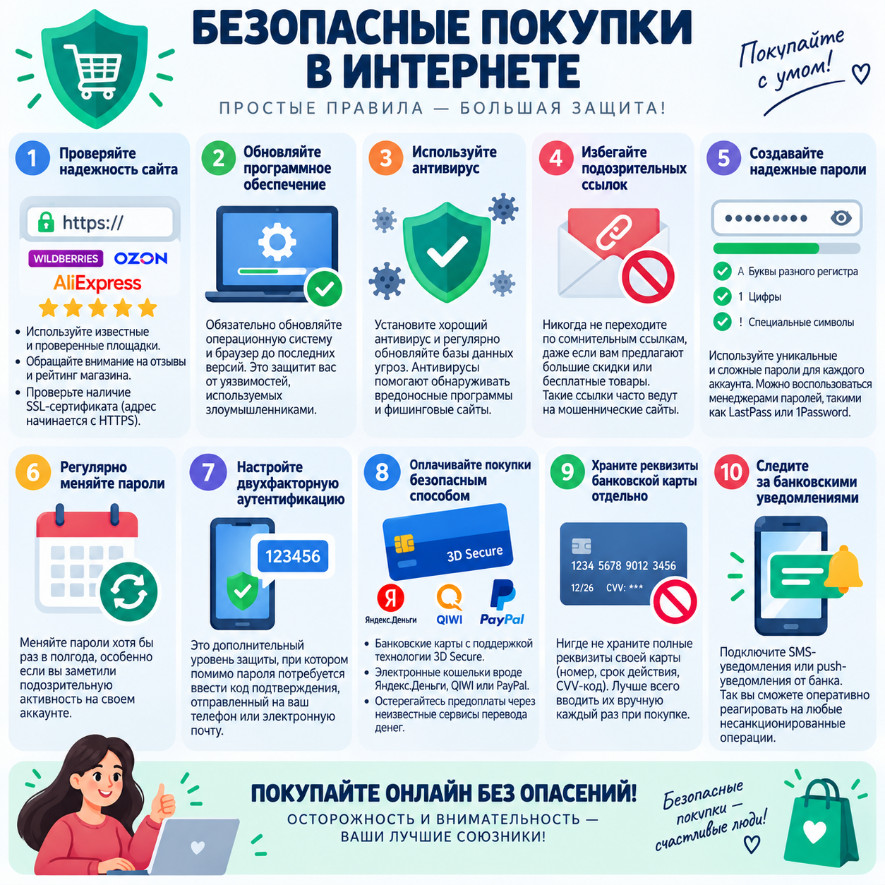 Как безопасно совершать онлайн-покупки