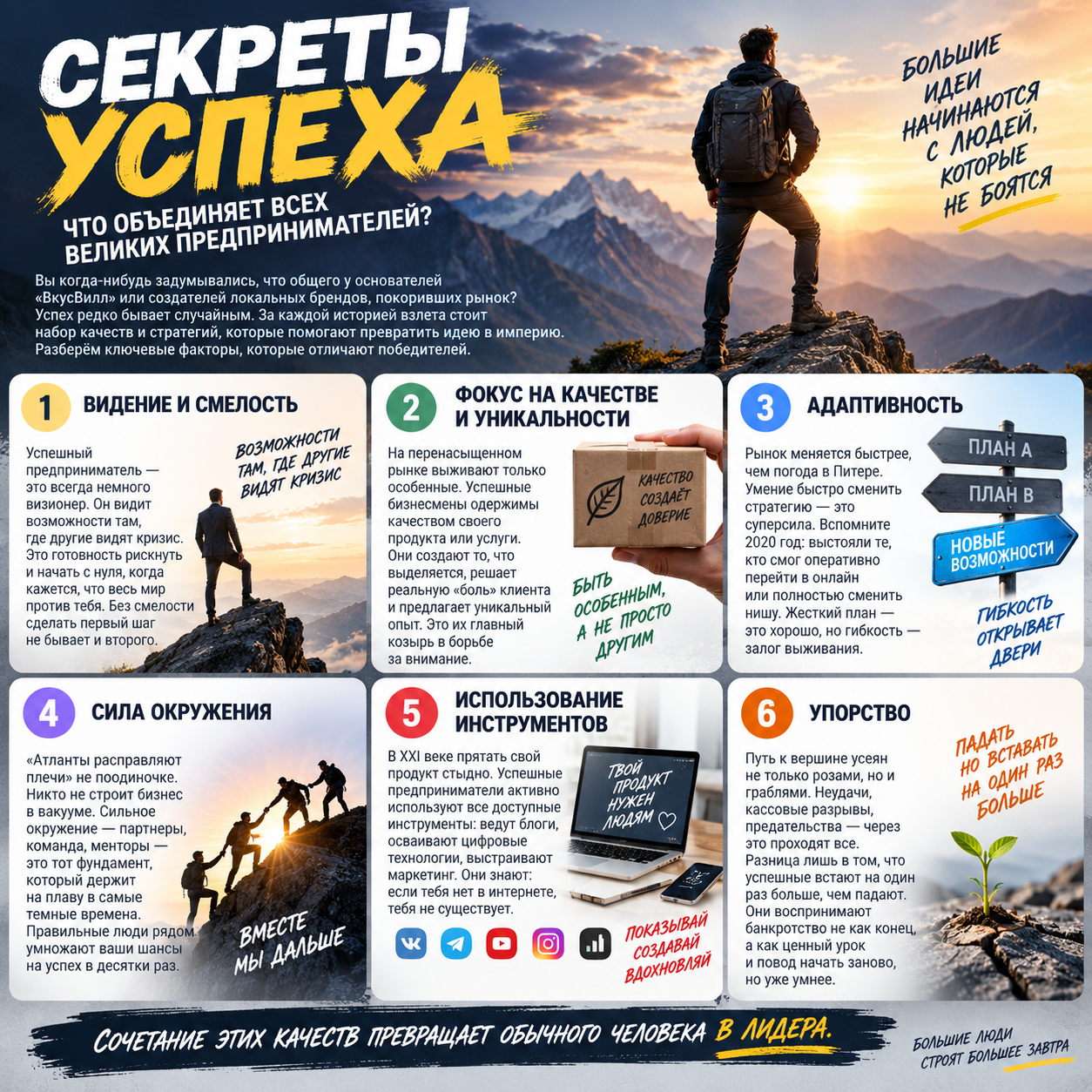 Секреты успеха: что объединяет всех великих предпринимателей?