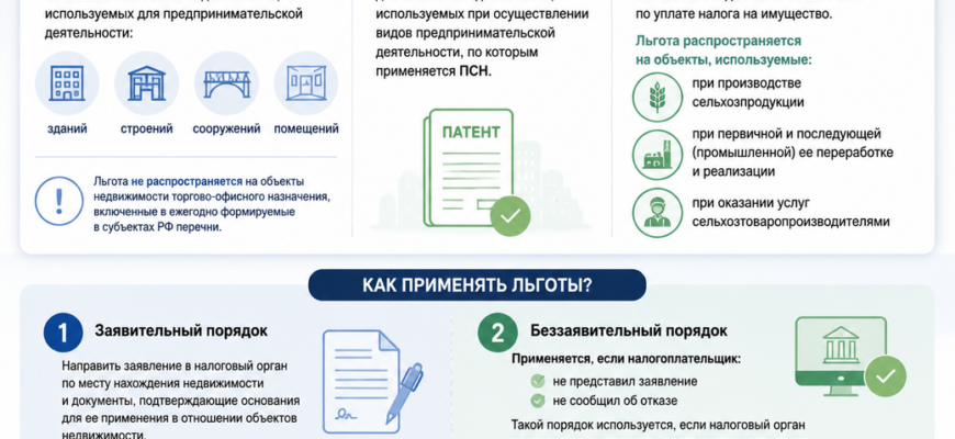 Рассказываем про льготы по налогу на имущество для предпринимателей